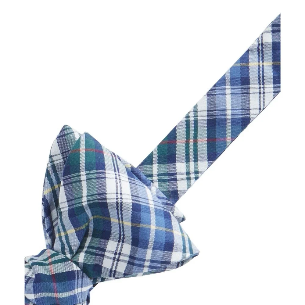Vineyard Vines Trumpet Plaid Cotton Bow Tie